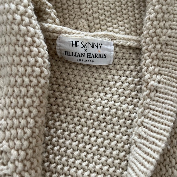 The Skinny x Jillian Harris Cream Erinn Cardigan Open Knit - Picture 3 of 10